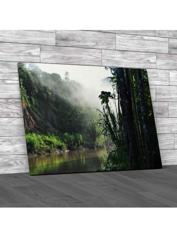 Tambopata River In The Amazon Peru Canvas Print Large Picture Wall Art