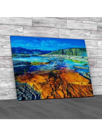 Mammoth Hot Springs Yellowstone National Park Canvas Print Large Picture Wall Art