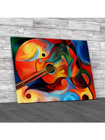Abstract Guitar Canvas Print Large Picture Wall Art
