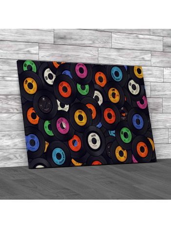 Vinyl Records Canvas Print Large Picture Wall Art