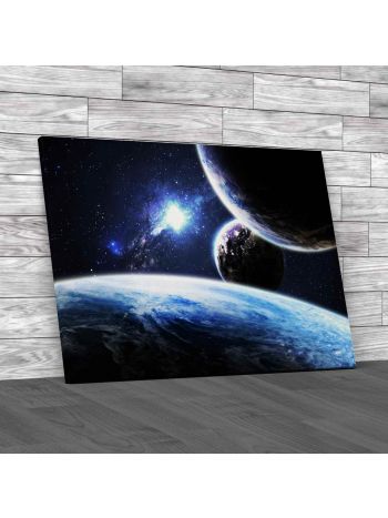 Space Background Canvas Print Large Picture Wall Art