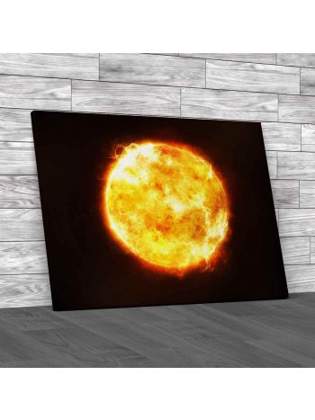 Sun From Space Canvas Print Large Picture Wall Art