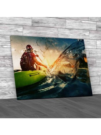 Kayaking Canvas Print Large Picture Wall Art