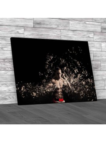 Breaking Glass Punch Canvas Print Large Picture Wall Art