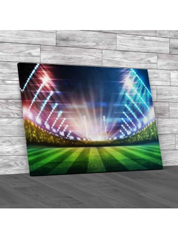 Stadium At Night Canvas Print Large Picture Wall Art
