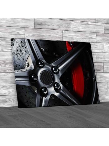 Sports Car Disk Brake Canvas Print Large Picture Wall Art