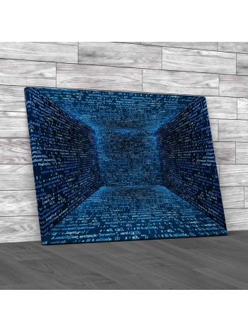 Virtual Abstract Cyber Reality Room Canvas Print Large Picture Wall Art