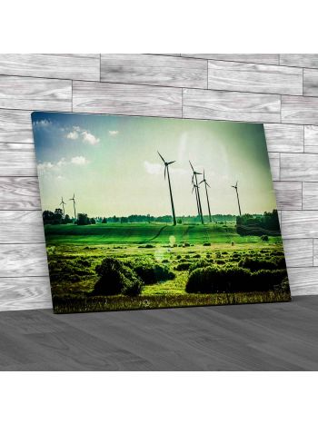Wind Generators Ecology Canvas Print Large Picture Wall Art