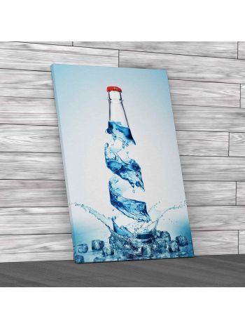 Bottle Made Of Water Canvas Print Large Picture Wall Art
