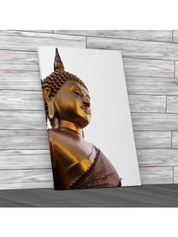 Metallic Buddha Thailand Canvas Print Large Picture Wall Art