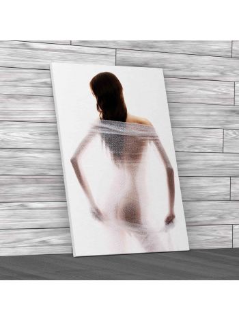 Erotic Nude Woman Froste Canvas Print Large Picture Wall Art