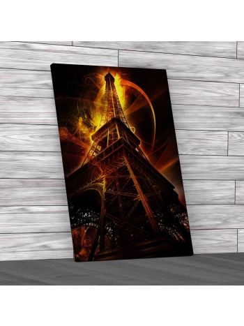 Fantasy Eiffel tower Canvas Print Large Picture Wall Art