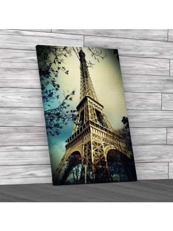 Vintage Eiffel Tower Canvas Print Large Picture Wall Art